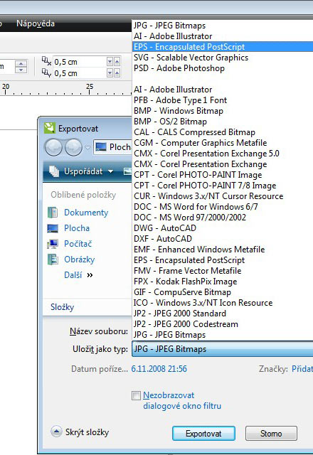 Vybrat EPS – Encapsulated PostScript