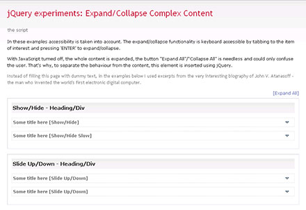 Expand / Collapse skript